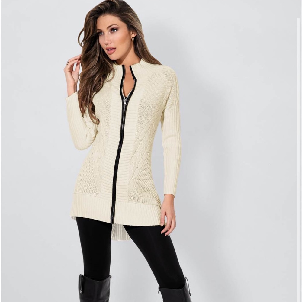 NWOT Zip Front Sweater Dress